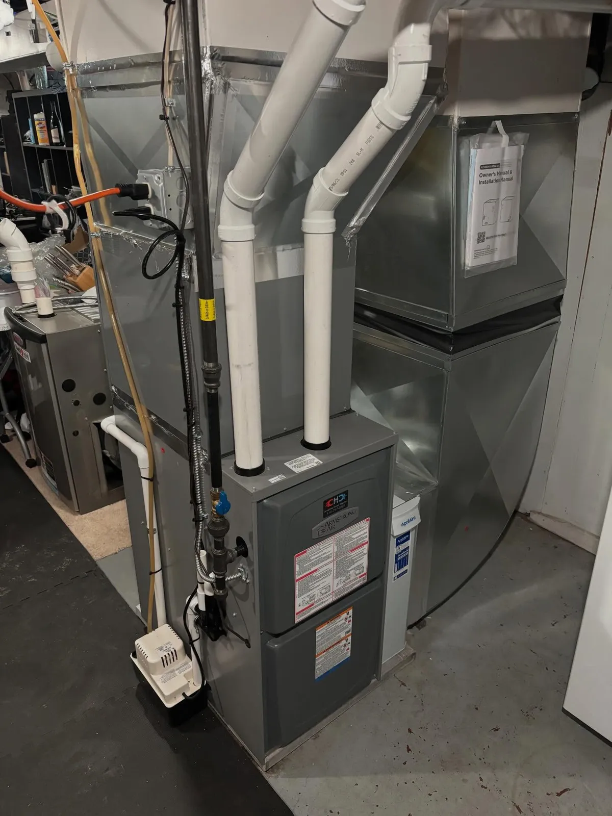 Finished up this dual fuel heat pump along side a two zone heat pump for the second floor just in time to beat the snow 