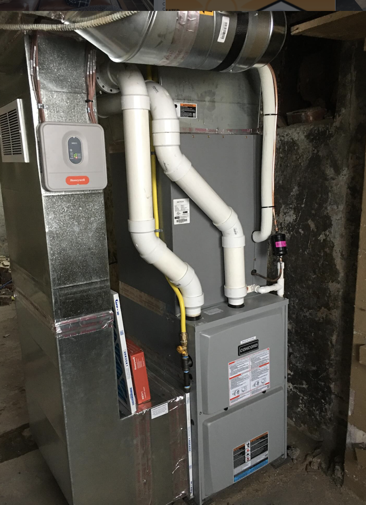 Complete furnace installation project